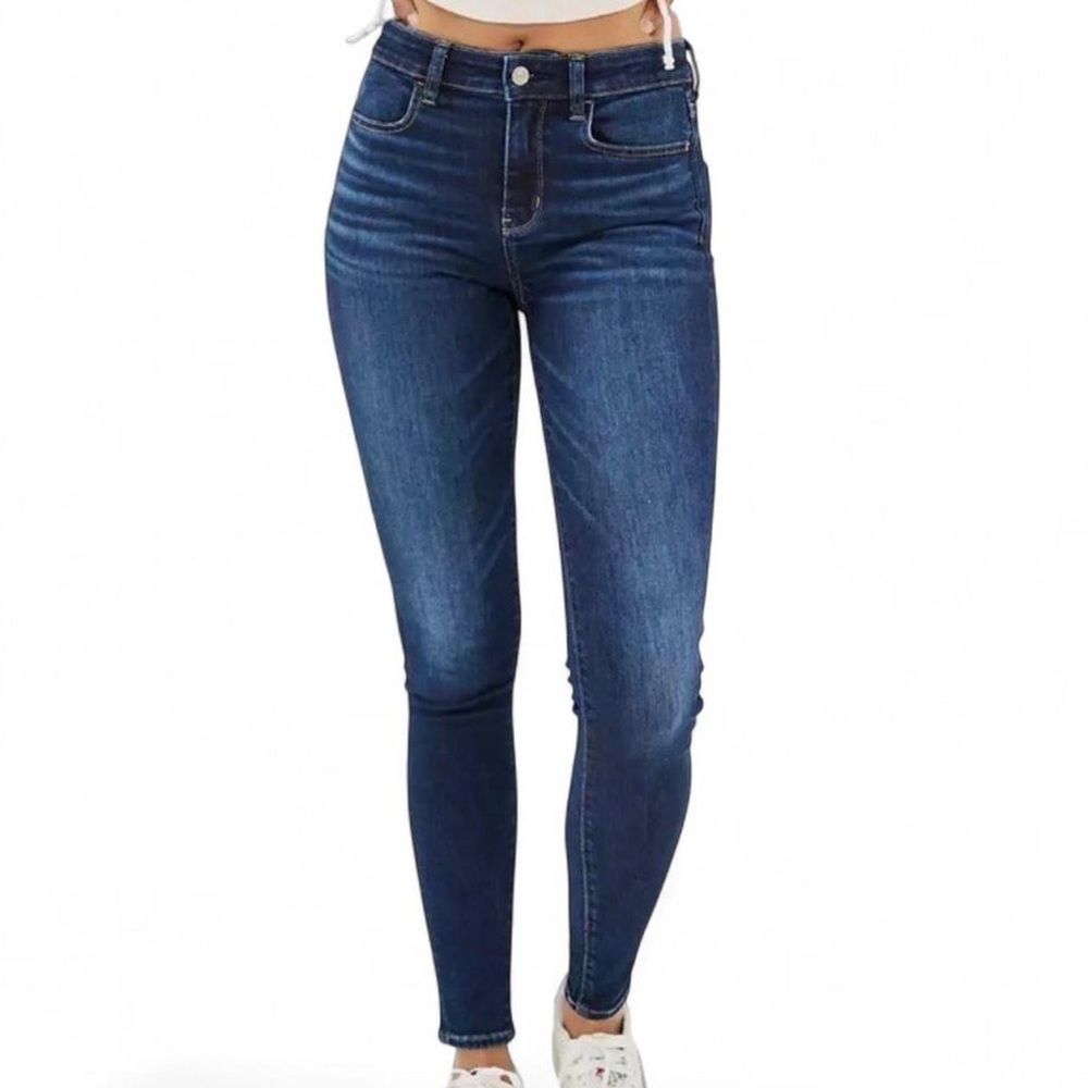 AE  Ne(x)t Level High-Waisted Jegging Dark Harbor Wash SZ 10 Short